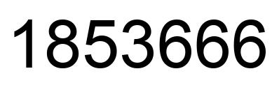Number 1853666 black image