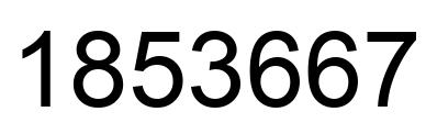 Number 1853667 black image