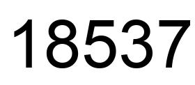 Number 18537 black image
