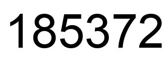 Number 185372 black image