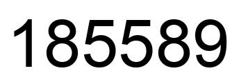 Number 185589 black image