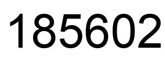 Number 185602 black image