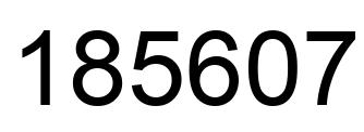 Number 185607 black image