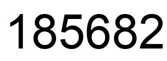 Number 185682 black image