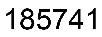 Number 185741 black image