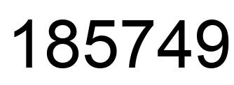 Number 185749 black image
