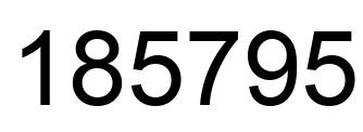 Number 185795 black image