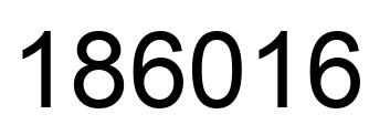 Number 186016 black image