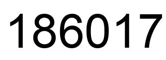 Number 186017 black image