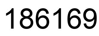 Número 186169 imagen negro
