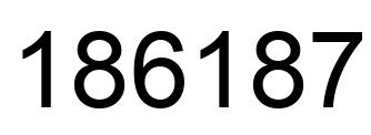 Número 186187 imagen negro