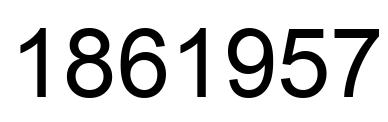 Number 1861957 black image