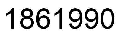 Number 1861990 black image