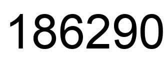 Number 186290 black image