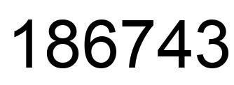 Number 186743 black image