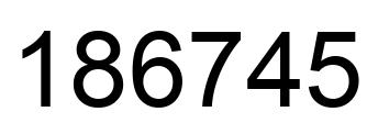 Number 186745 black image