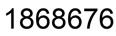 Number 1868676 black image
