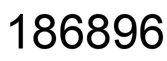 Number 186896 black image