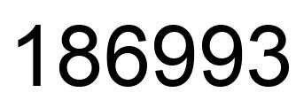 Número 186993 imagen negro