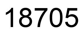 Number 18705 black image