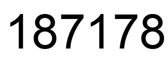 Número 187178 imagen negro