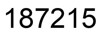 Number 187215 black image