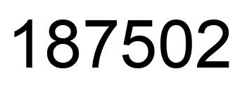 Número 187502 imagen negro