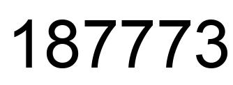 Number 187773 black image