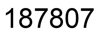 Número 187807 imagen negro