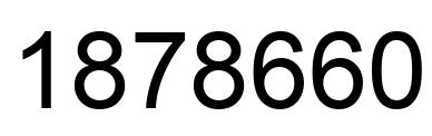 Number 1878660 black image