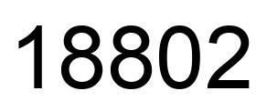 Number 18802 black image