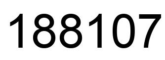 Number 188107 black image
