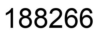Number 188266 black image