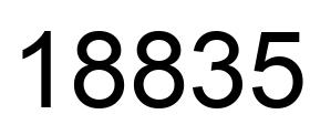 Number 18835 black image