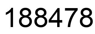Number 188478 black image