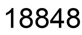 Number 18848 black image