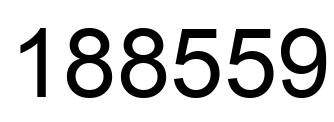 Número 188559 imagen negro