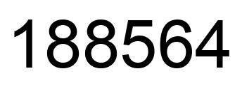 Número 188564 imagen negro