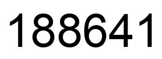 Number 188641 black image