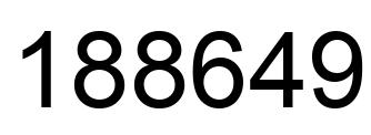 Number 188649 black image