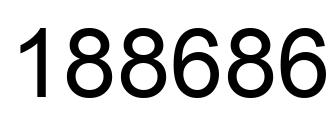 Number 188686 black image