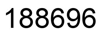Number 188696 black image