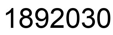 Number 1892030 black image