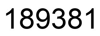 Number 189381 black image
