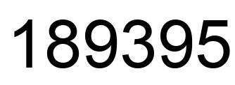 Number 189395 black image