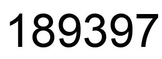 Número 189397 imagen negro