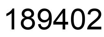 Número 189402 imagen negro