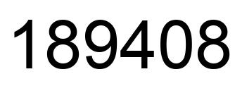 Número 189408 imagen negro