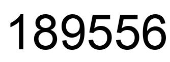 Number 189556 black image