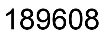 Número 189608 imagen negro